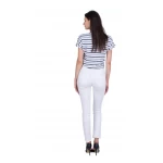 Set bluză pentru femei cu pantaloni albi din bumbac 19213 - 167 / 2019