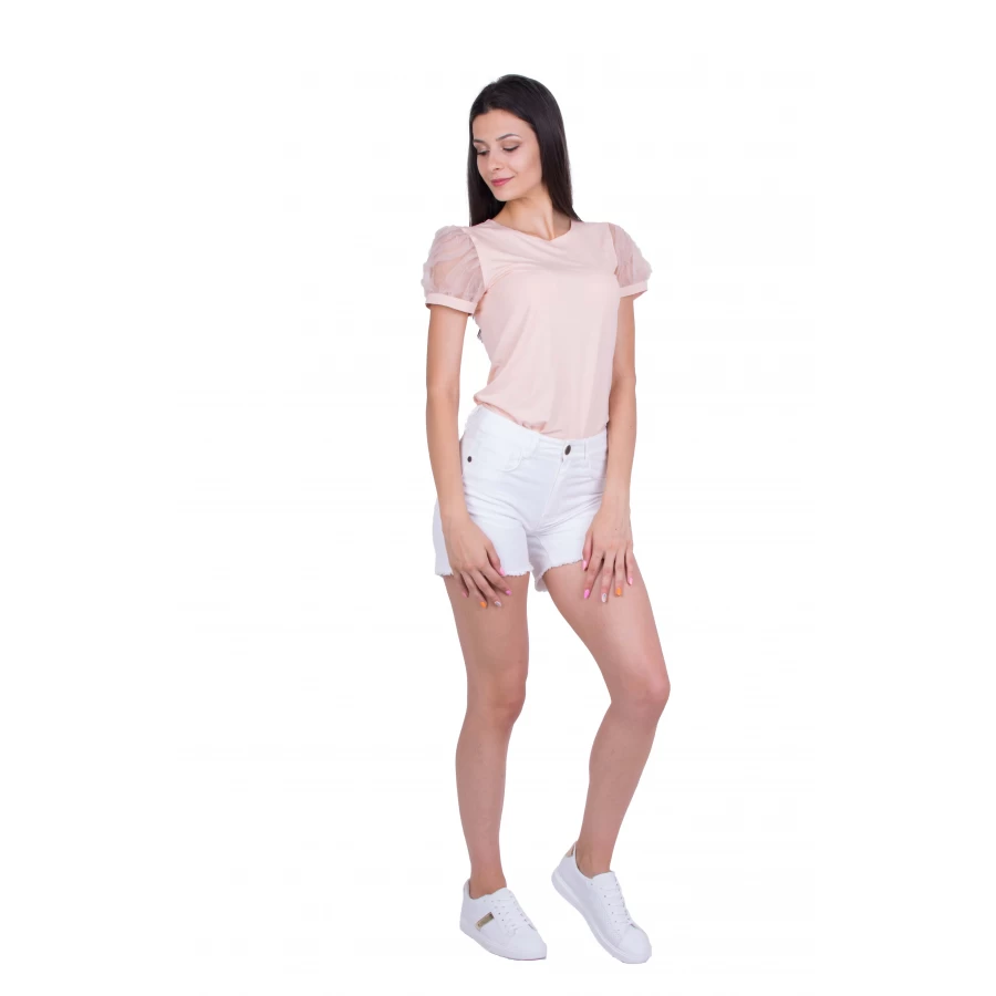 Set dama pentru bluza cu pantaloni scurți 20277 - 187 / 2020 Set dama pentru bluza cu pantaloni scurți 20277 - 187 / 2020