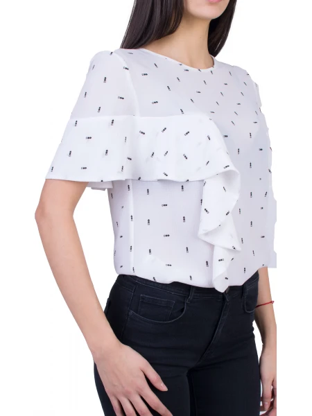 Beyaz Bayan Bluz B 21111 / 2021