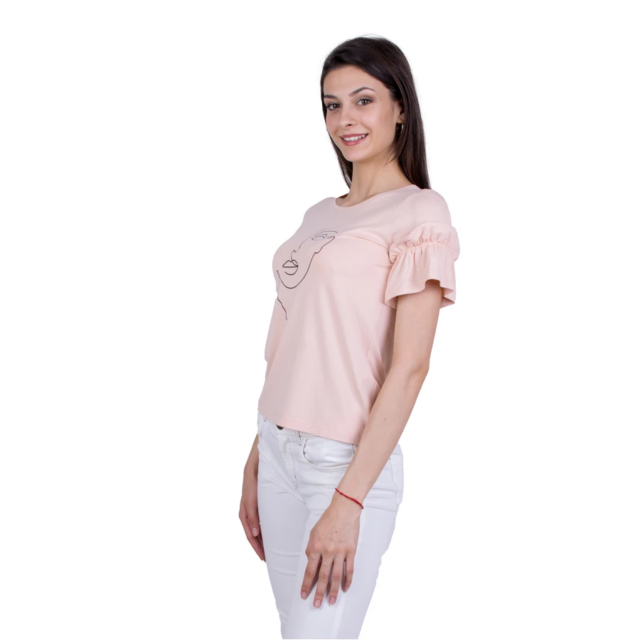 Дамска Тениска с Къс Ръкав B 21174 PINK / 2021