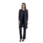 Palton negru elegant pentru femei 21157 / 2021