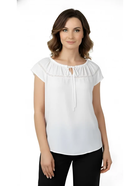 Дамска Бяла Блуза 23147 / 2023