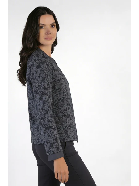 Дамско Сако с Кожени Детайли 23111 / 2023