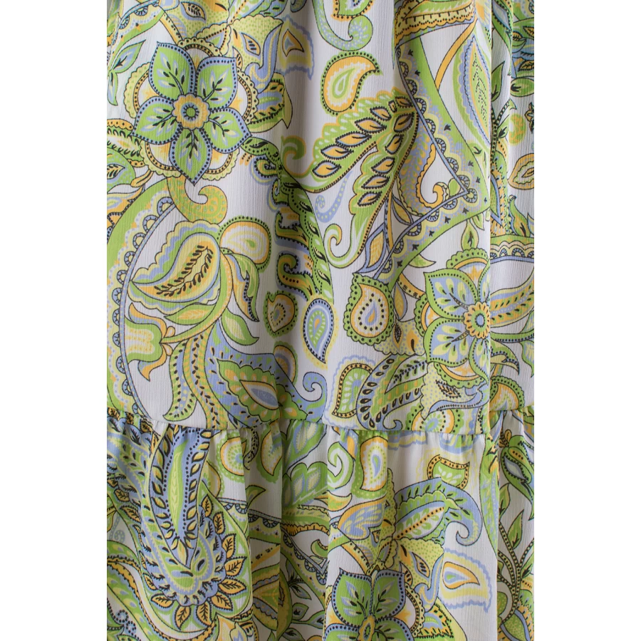 Rochie de dama cu imprimeu verde 23145 / 2023