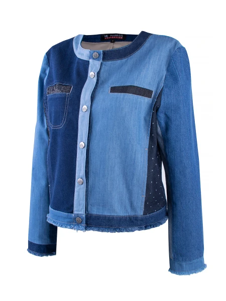 Kadın Kot Ceket Patchwork 24117 / 2024