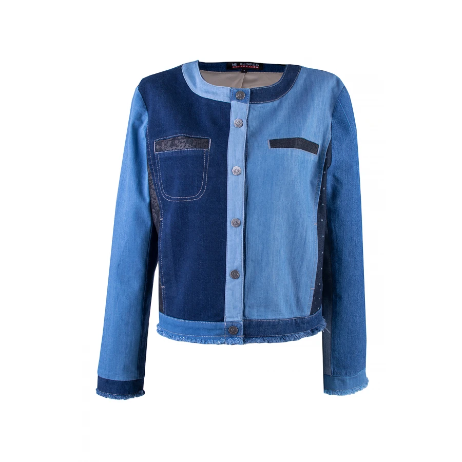 Jachetă din denim pentru femei Patchwork 24117 / 2024
