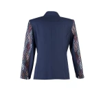 Pastel Parlak Desenli Lacivert Blazer 24127 / 2024