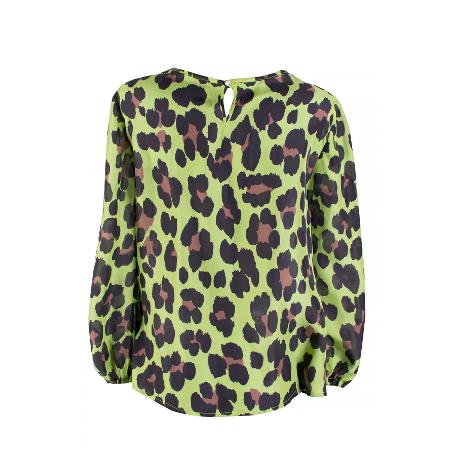 Silk Women's Blouse with Leopard Print – Luxury and Comfort 24538 / 2025