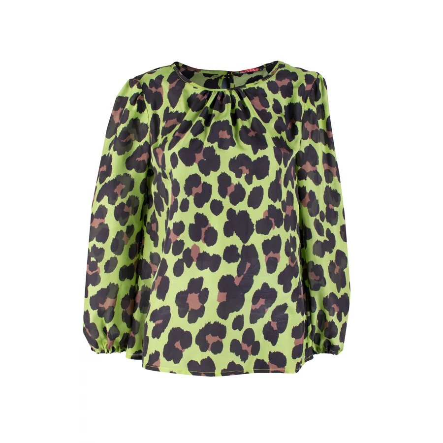 Silk Women's Blouse with Leopard Print – Luxury and Comfort 24538 / 2025