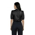 Kısa Puf Kollu Şık Kadın Bluz 25115 / 2025
