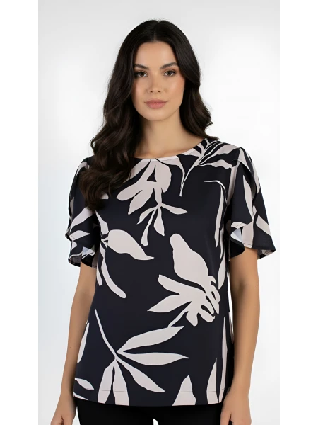 Ефирна Дамска Лятна Блуза с Флорален Десен 25133 / 2025