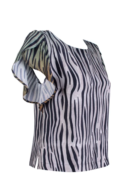 Stylish Viscose Blouse in Tiger Ombre 25138 / 2025