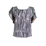 Стилна Вискозна Блуза в Тигрово Омбре 25138 / 2025