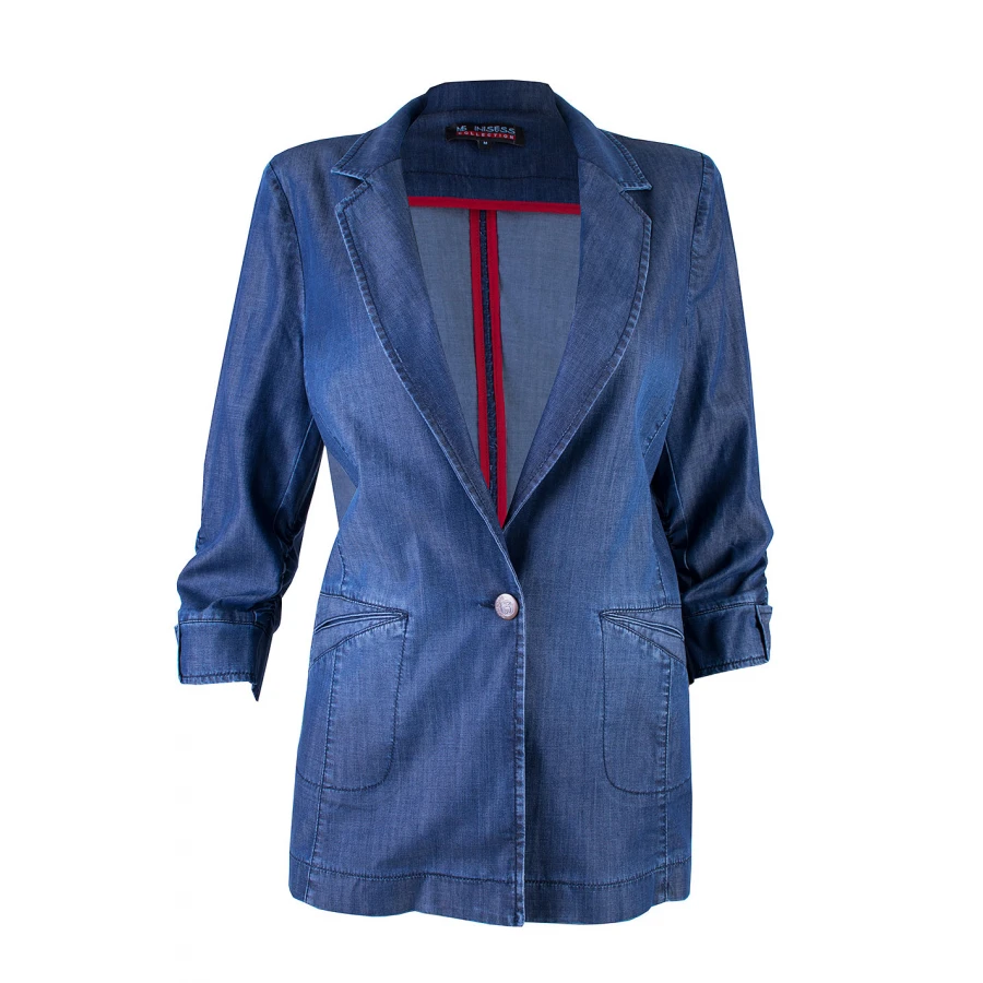 Тънко и Елегантно Сако от Тенсел Деним 25122 / 2025
