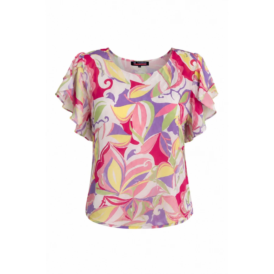 Summer Blouse with Pink and Purple – Fresh Elegance for Every Day 26116 / 2026