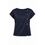 Тъмносин Дамски Комплект от Тенсел с Блуза и Панталон 26131 - 128 blue / 2026 Тъмносин Дамски Комплект от Тенсел с Блуза и Панталон 26131 - 128 blue / 2026