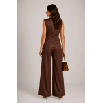 Set Luxos Maro pentru Femei - Vestă și Pantaloni de la Tencel 26116-109 / 2026