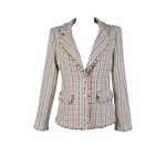 Irresistible Boucle Jacket in Beige with Multicolored Threads – The Luxury of Spring 26104 / 2026
