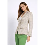 Irresistible Boucle Jacket in Beige with Multicolored Threads – The Luxury of Spring 26104 / 2026
