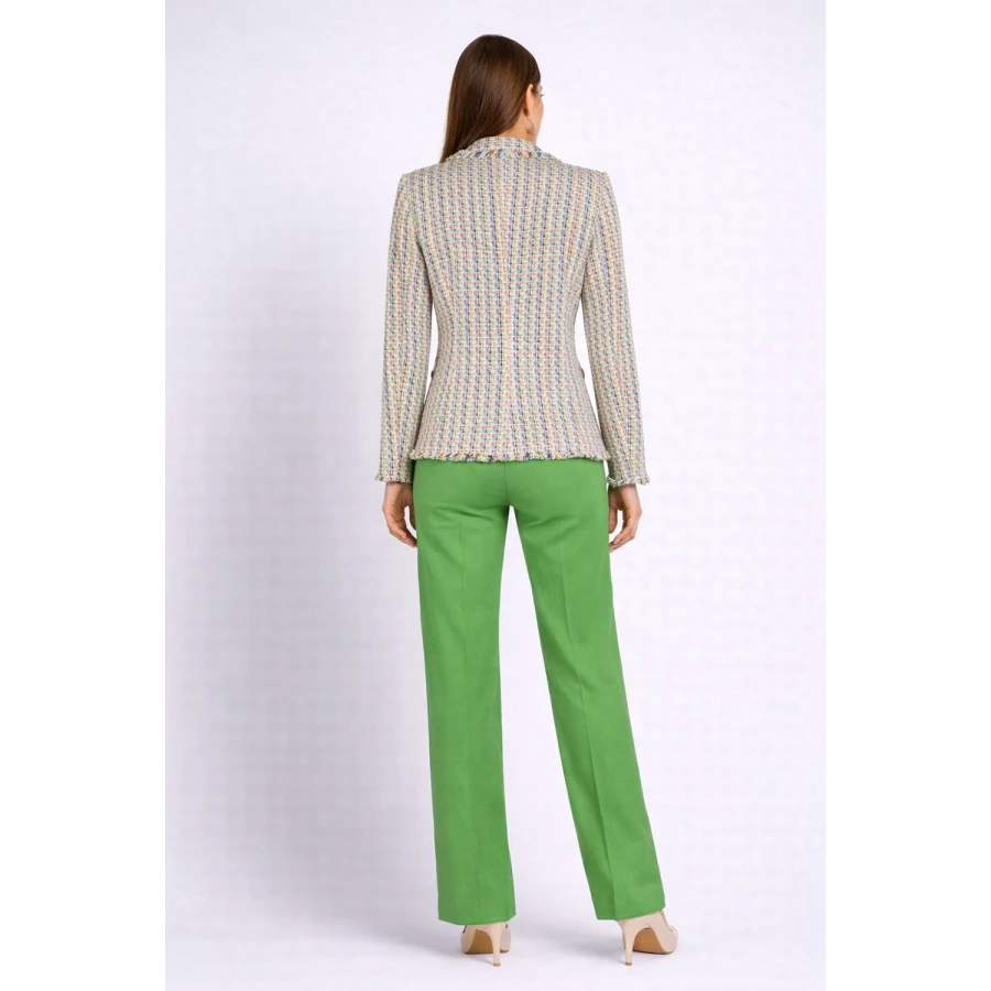 Стилен Дамски Костюм от Сако и Панталон – Делови и Офис Стил 26104-105 / 2026