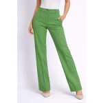 Зелен Елегантен Панталон с Прав / Широк Крачол 26105