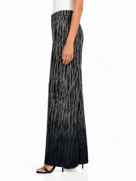 Şık Kadın Pantolonu Ombre Zebra – Geniş Paça 26127 / 2026