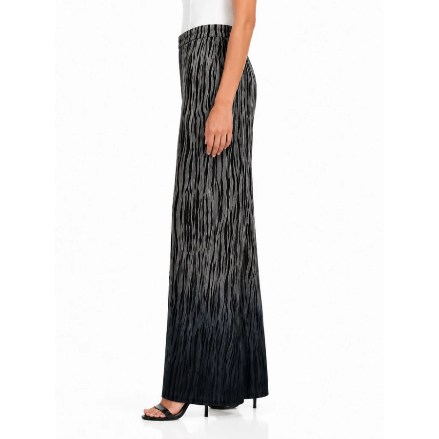 Pantaloni Eleganți de Damă Ombre Zebra – Picior Lat 26127 / 2026