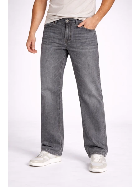 Light Grey Men's Straight Leg Jeans – Classic and Comfort 18501 grey / 2026