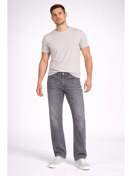 Light Grey Men's Straight Leg Jeans – Classic and Comfort 18501 grey / 2026
