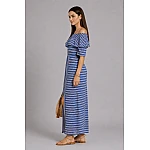 Rochie lungă din bumbac tricotată din bumbac R 18167 Rochie lungă din bumbac tricotată din bumbac R 18167