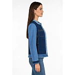 Jachetă din denim pentru femei Patchwork 24117 / 2024 Jachetă din denim pentru femei Patchwork 24117 / 2024