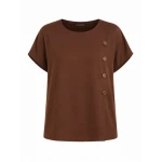 Kahverengi Kadın Bluz – Tencel, Şıklık ve Kusursuz Zarafet 26108 / 2026