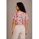 Summer Blouse with Pink and Purple – Fresh Elegance for Every Day 26116 / 2026
