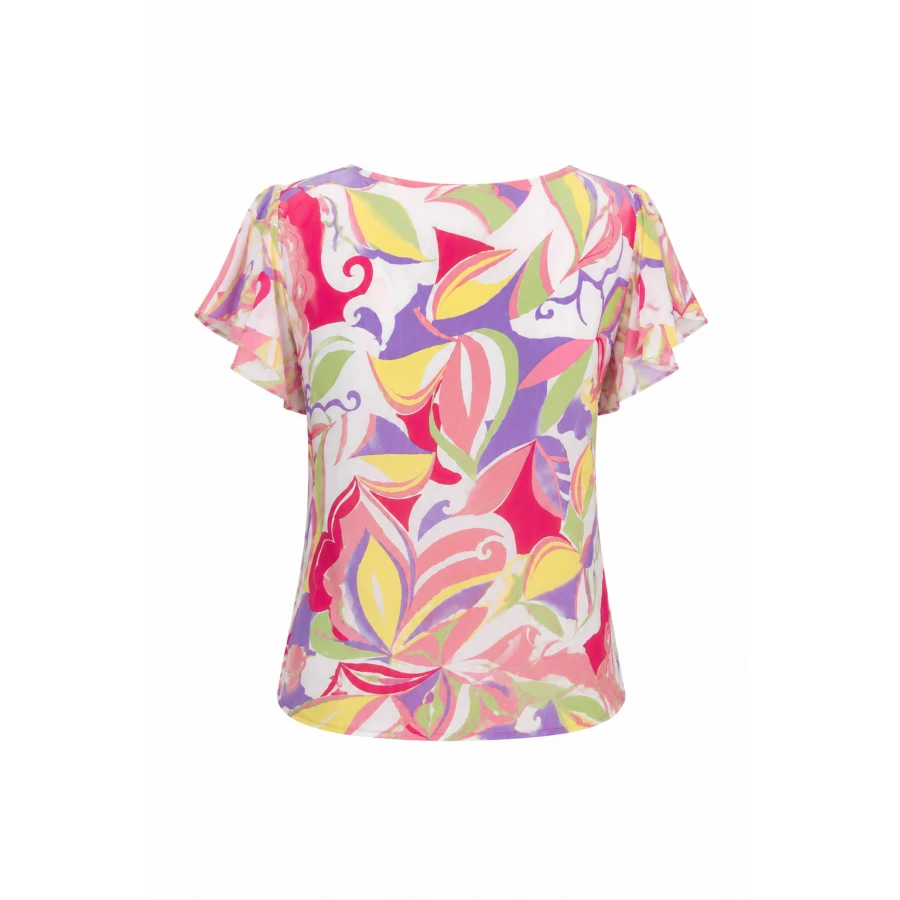 Summer Blouse with Pink and Purple – Fresh Elegance for Every Day 26116 / 2026