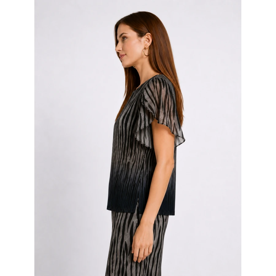 Elegant Women's Blouse Ombre Zebra 26116 / 2026