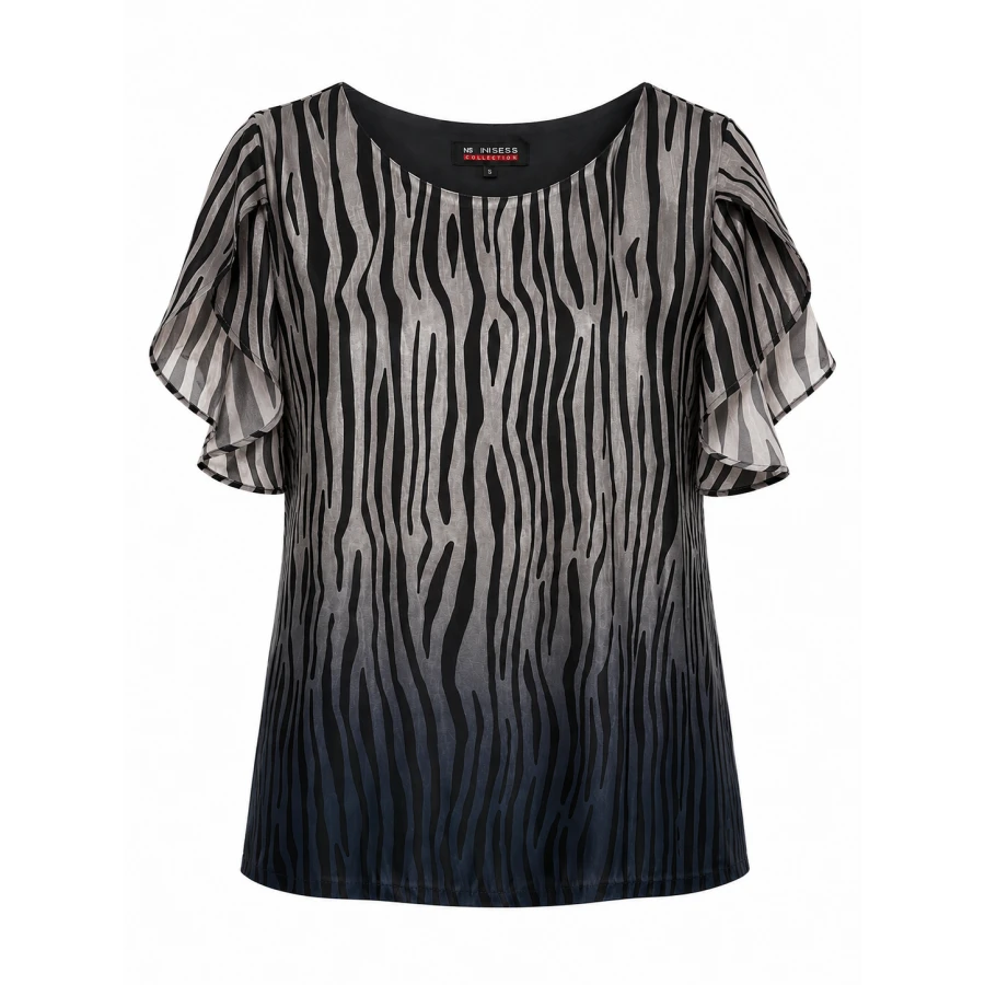 Elegant Women's Blouse Ombre Zebra 26116 / 2026