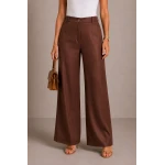Set Luxos Maro pentru Femei - Vestă și Pantaloni de la Tencel 26116-109 / 2026