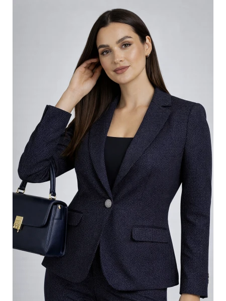 Елегантно Дамско Сако с Фин Десен и Едно Копче 26106 / 2026