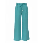Women's Linen Trousers Turquoise 26123 - The Freshest Summer Model for 2026 / 2026