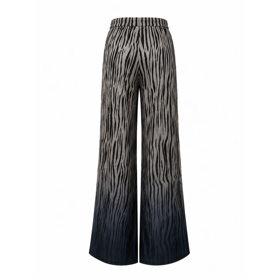 Pantaloni Eleganți de Damă Ombre Zebra – Picior Lat 26127 / 2026