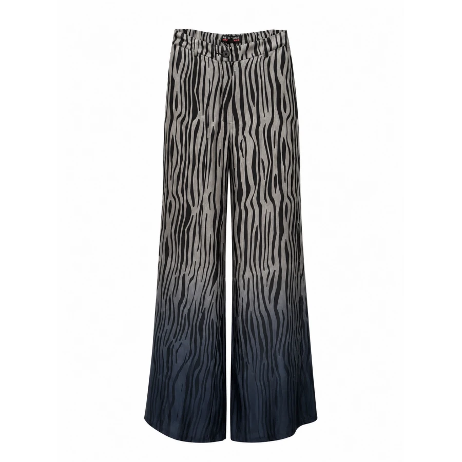 Pantaloni Eleganți de Damă Ombre Zebra – Picior Lat 26127 / 2026