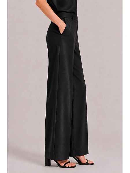 Black Women's Tencel Pants with Wide Legs 26128 black / 2026