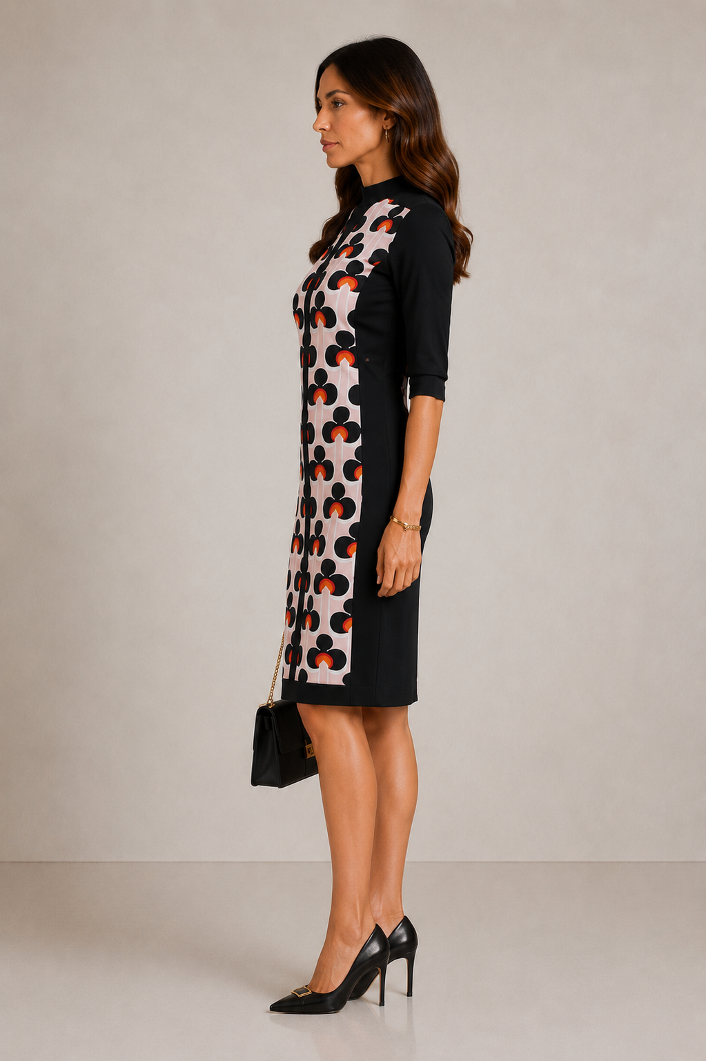 Rochie neagră pentru dame R 18576 / 2019 Rochie neagră pentru dame R 18576 / 2019