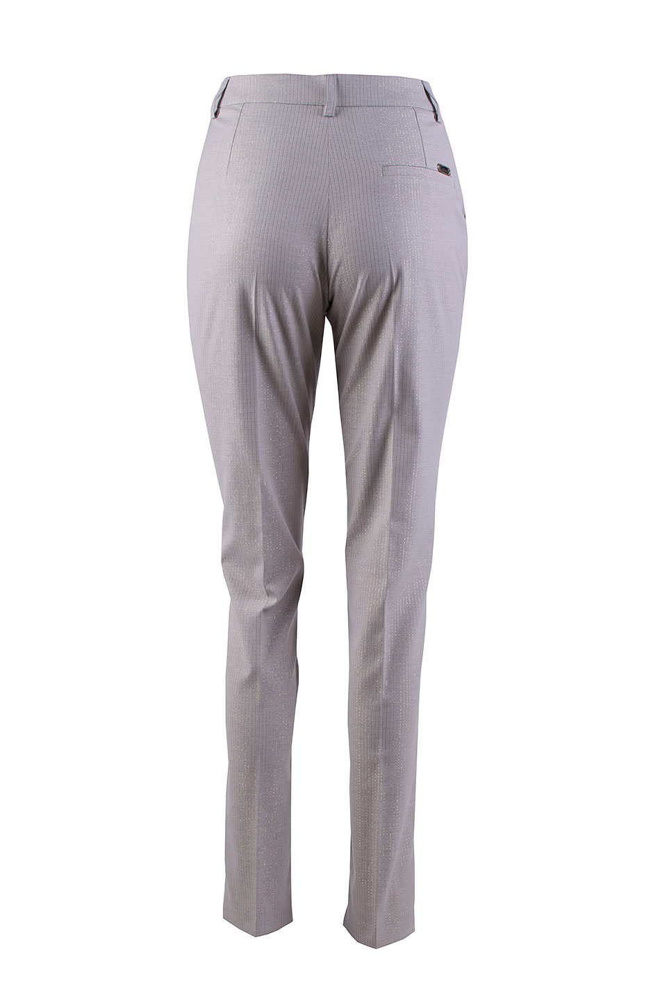 Pantaloni de damă bej cu Lamé discret 24512 / 2024 Pantaloni de damă bej cu Lamé discret 24512 / 2024