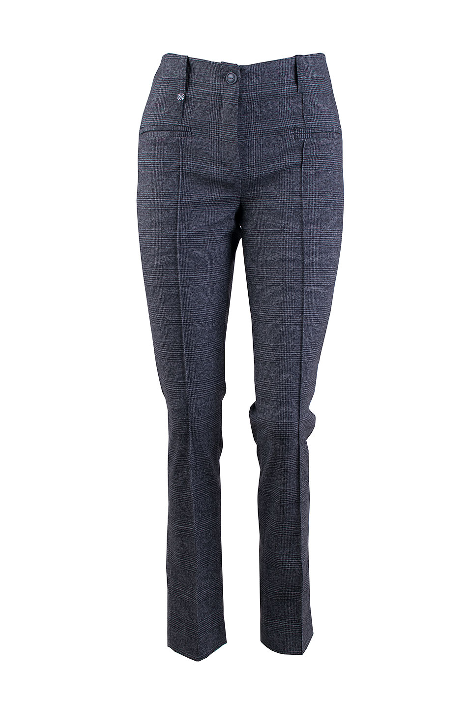 Pantaloni clasici de iarna din lana cu carouri elegante 24533 / 2025