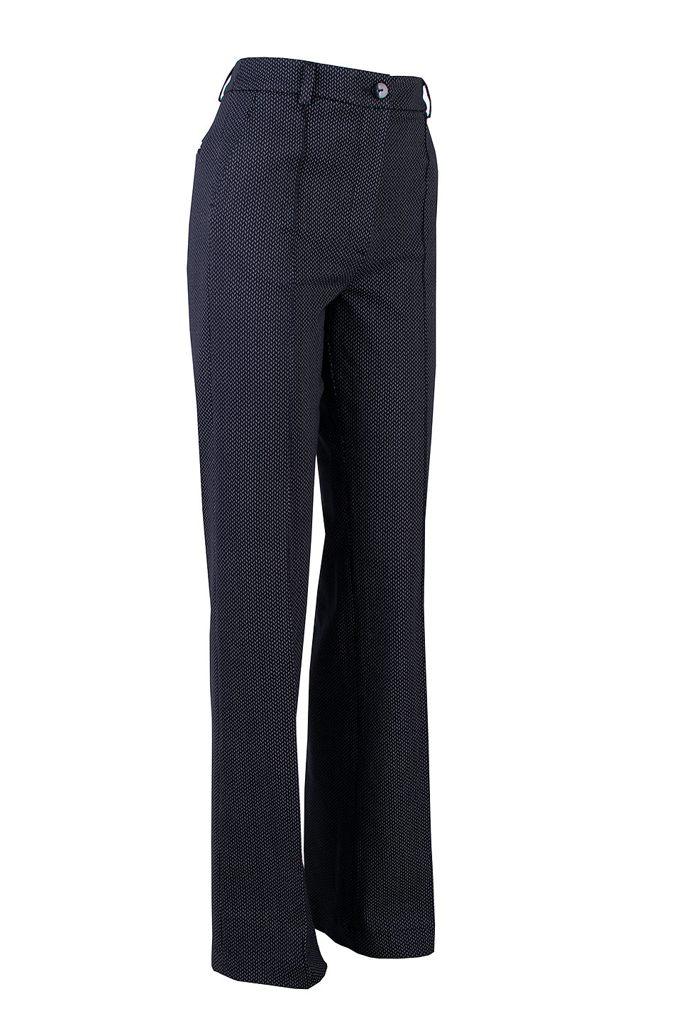 Classic Black Women's Wide Leg Trousers with Hem 25511 / 2025 Classic Black Women's Wide Leg Trousers with Hem 25511 / 2025