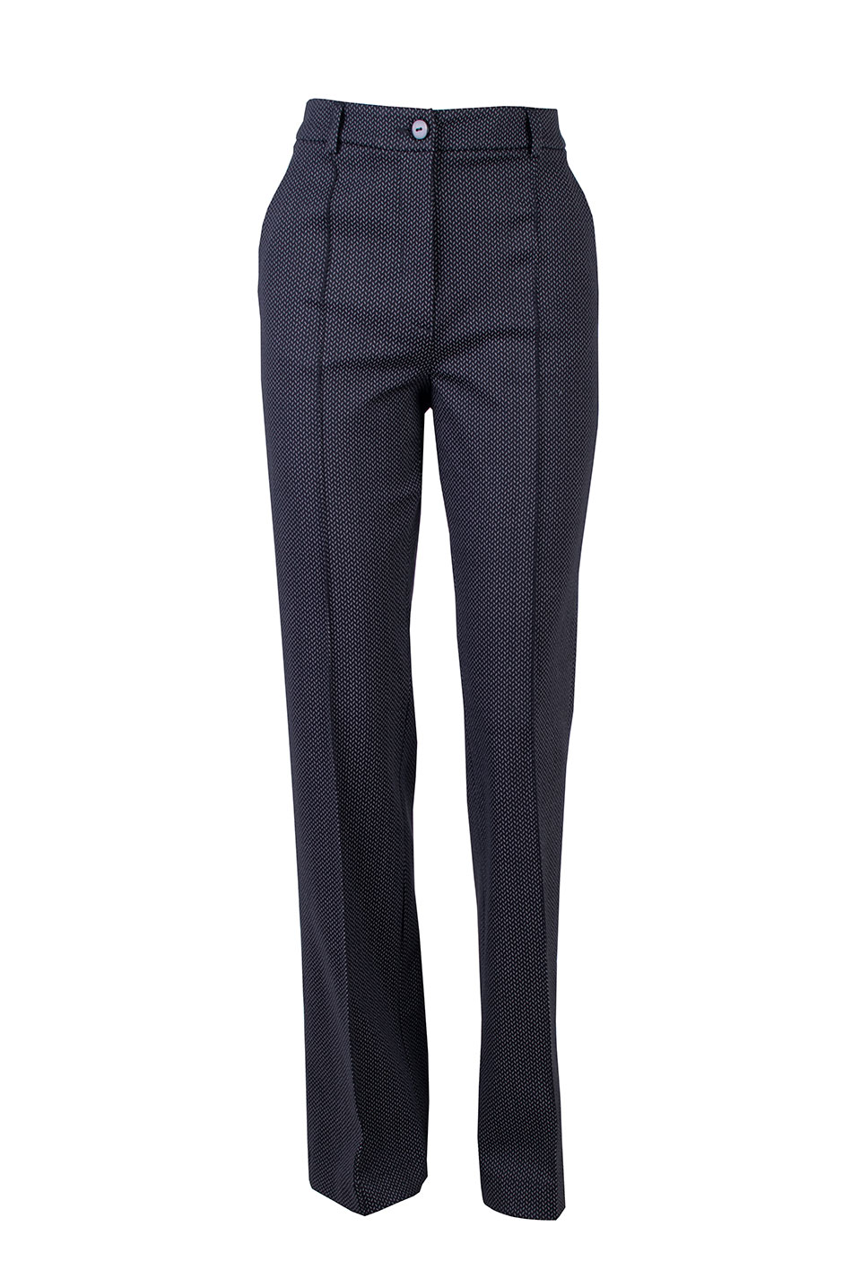 Classic Black Women's Wide Leg Trousers with Hem 25511 / 2025 Classic Black Women's Wide Leg Trousers with Hem 25511 / 2025