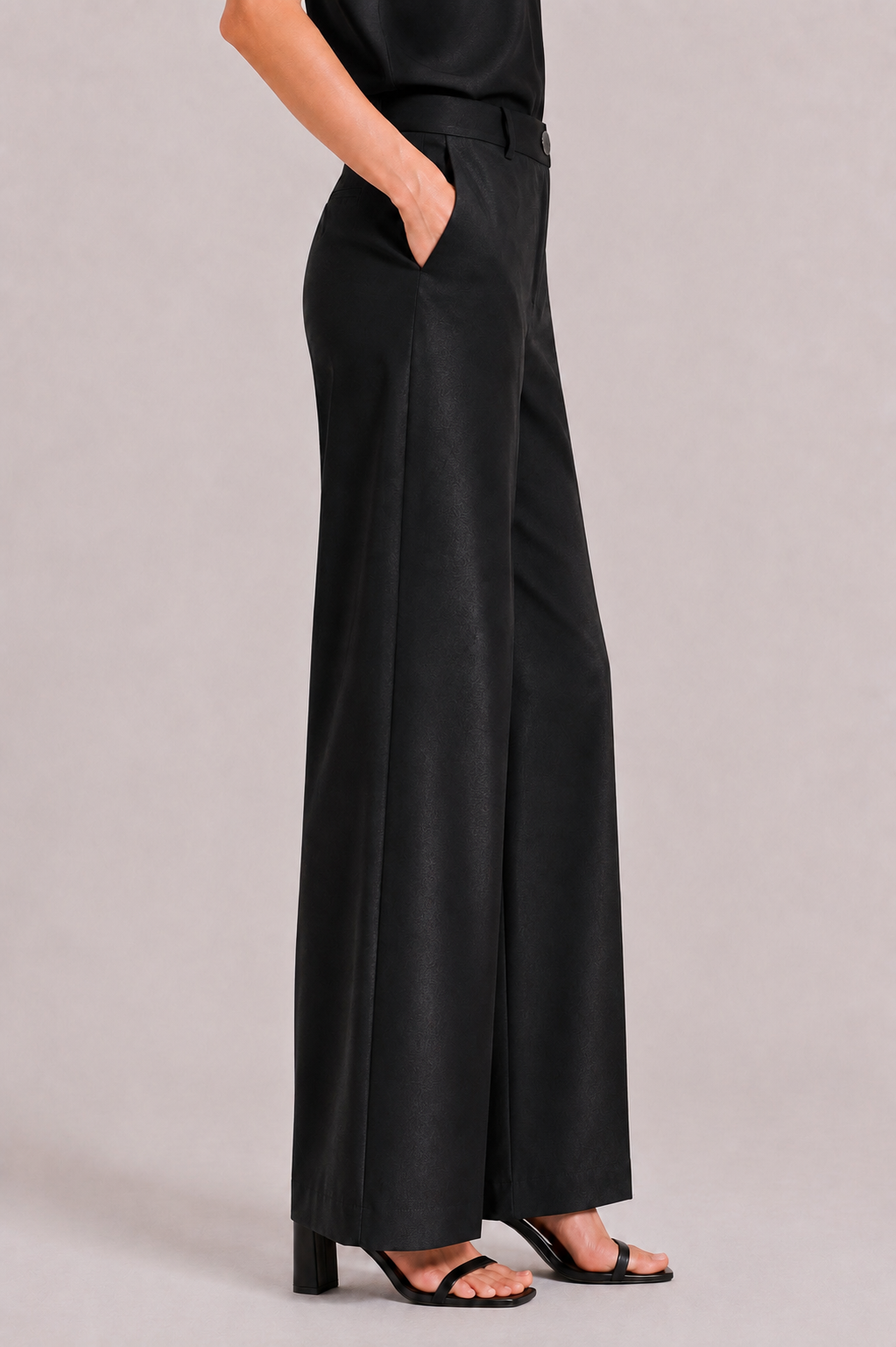 Women's Black Tencel Suit with Blazer and Trousers 26129 - 128 black / 2026 Women's Black Tencel Suit with Blazer and Trousers 26129 - 128 black / 2026