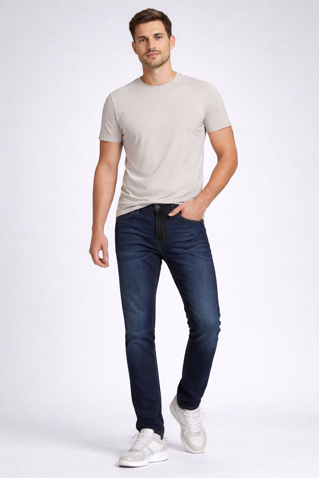 Men's Navy Jeans with a Modern Slim Fit 18501 / 2026 Men's Navy Jeans with a Modern Slim Fit 18501 / 2026