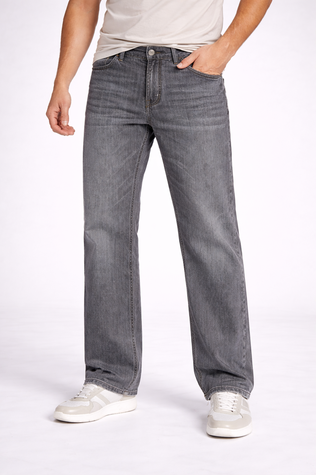 Light Grey Men's Straight Leg Jeans – Classic and Comfort 18501 grey / 2026 Light Grey Men's Straight Leg Jeans – Classic and Comfort 18501 grey / 2026